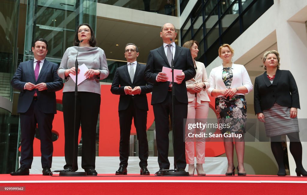Social Democrats (SPD) Present Government Cabinet Members