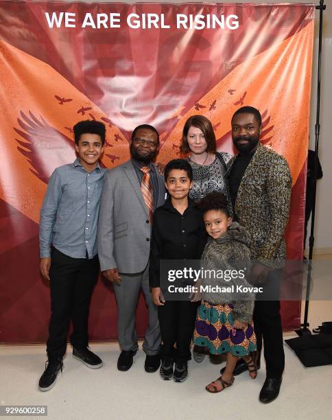 Caleb Oyelowo, Stephen Oyelowo, Penuel Oyelowo, Jessica Oyelowo, Zoe Oyelowo, and David Oyelowo attend David Oyelowo and Andra Day are announced as...