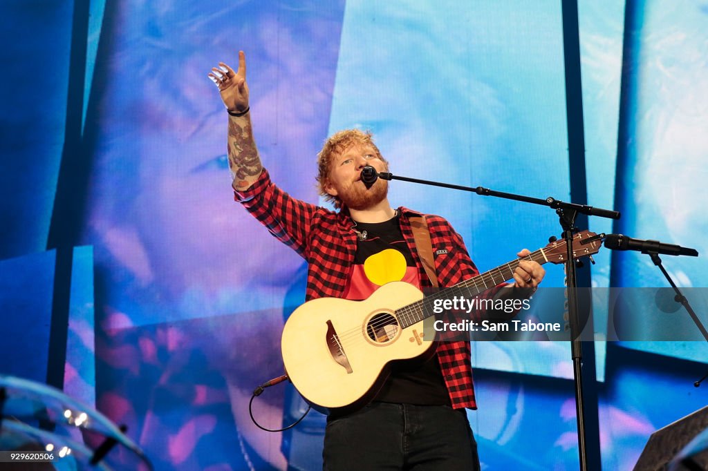 Ed Sheeran Performs In Melbourne