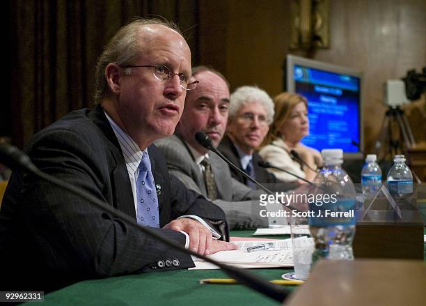 Former General Accounting Office Comptroller David Walker, now president of the Peter G. Peterson Foundation, former Congressional Budget Office...