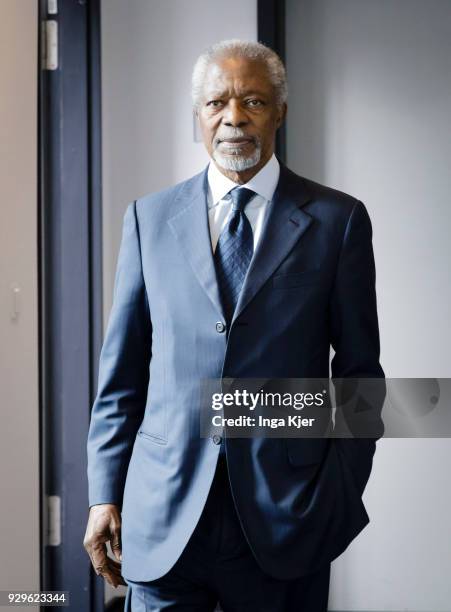 Former UN secretary general Kofi Annan, on March 03, 2018 in Berlin, Germany.