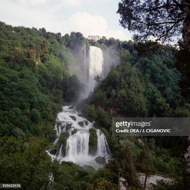 The Marmore waterfalls, near Terni, Umbria, Italy.