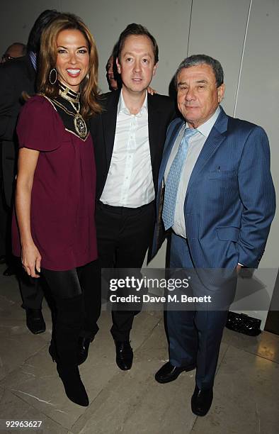 Heather Kerzner, Geordie Greig and Sol Kerzner attend the London Evening Standard Influentials Party, at Burberry on November 10, 2009 in London,...