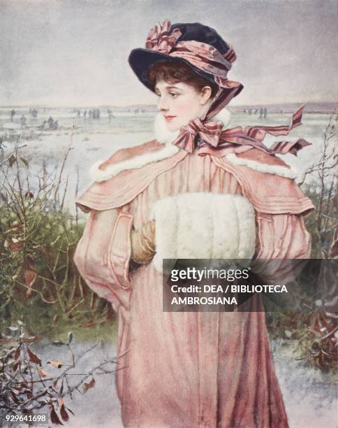 Winter, by George Henry Boughton, illustration from Figaro illustre, Year XXI, No 165, Christmas issue, 1903.