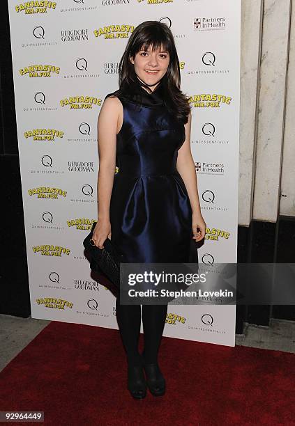 Actress Madeleine Martin attends the premiere Of "Fantastic Mr. Fox" at Bergdorf Goodman on November 10, 2009 in New York City.