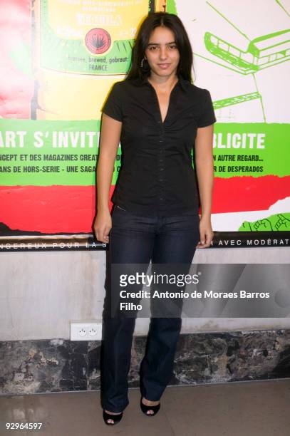 Actress Hafsia Herzi attends 'When Advertising is inviting Art' Party at Palais De Tokyo on November 10, 2009 in Paris, France.