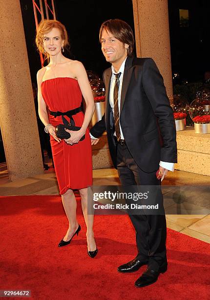 Nicole Kidman and Keith Urban attend the 57th Annual BMI Country Awards at BMI on November 10, 2009 in Nashville, Tennessee.