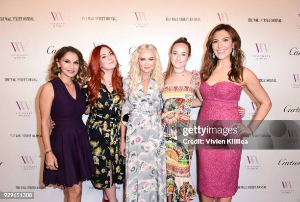 Angella Nazarian, Madison Venit, Trina Venit, Olivia Venit and Thea Andrews attend Visionary Women Honors Demi Moore in Celebration of International...