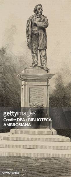Monument to Daniele Manin , unveiled on February 9 Florence, Italy, from La Tribuna Illustrata, No 6, February 9, 1890.