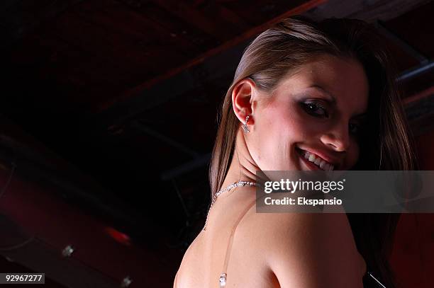 baring her nape - nape of neck stock pictures, royalty-free photos & images