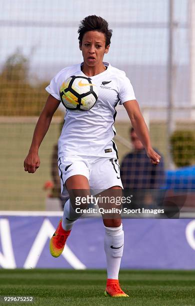Sarah Gregorius of New Zealand in action during the international friendly match between New Zealand Women and Scotland Women at Pinatar Arena on...