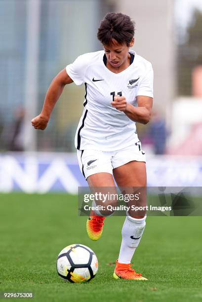 Sarah Gregorius of New Zealand in action during the international friendly match between New Zealand Women and Scotland Women at Pinatar Arena on...