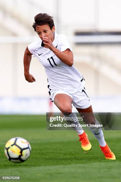 Sarah Gregorius of New Zealand in action during the international friendly match between New Zealand Women and Scotland Women at Pinatar Arena on...