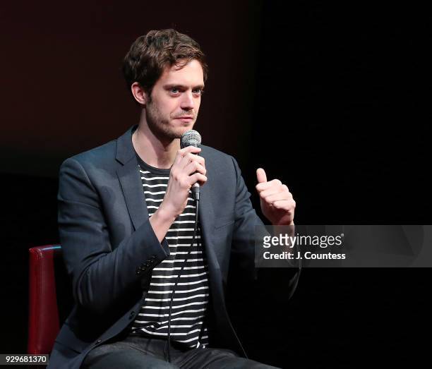 Director Cory Finley speaks during SAG-AFTRA Foundation Conversations: "Thoroughbreds" at The Robin Williams Center on March 8, 2018 in New York City.