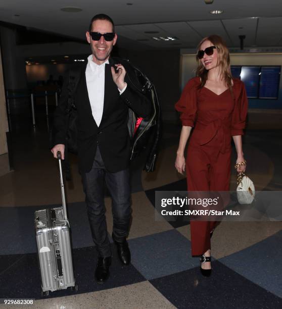 Kate Bosworth and Michael Polish are seen on March 8, 2018 in New York City.