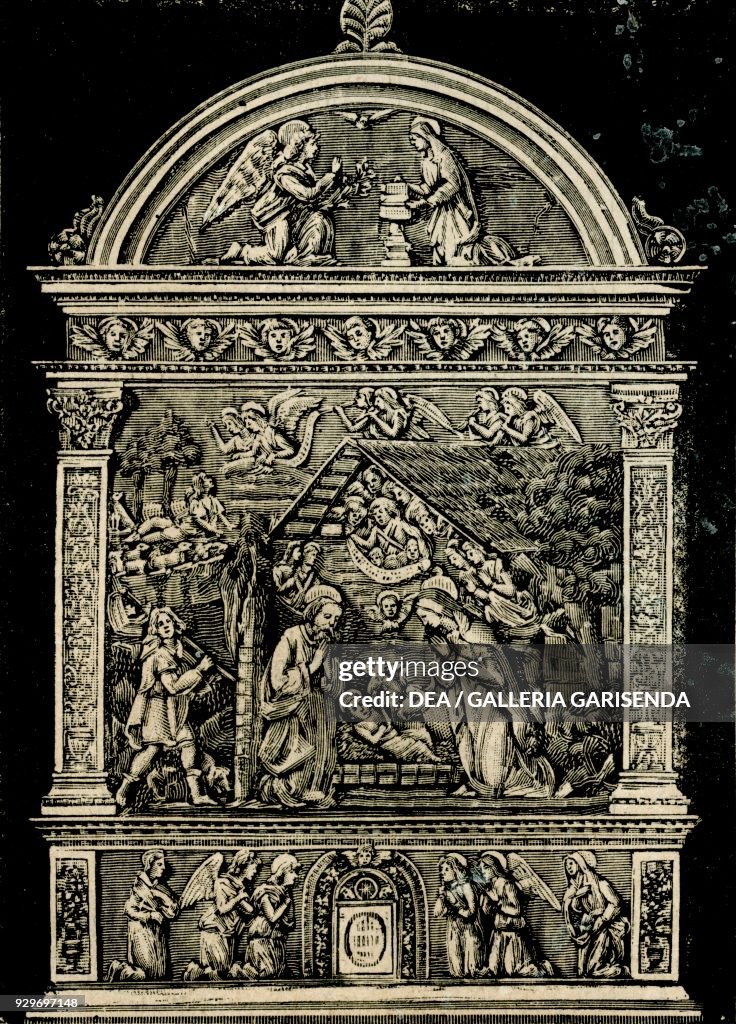 Nativity, terracotta altarpiece, Tuscany