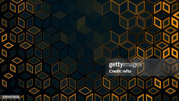 black abstract background - cubes pattern stock illustrations