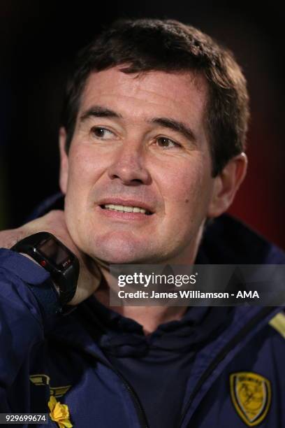 Burton Albion manager Nigel Clough during the Sky Bet Championship match between Burton Albion and Brentford the at Pirelli Stadium on March 6, 2018...