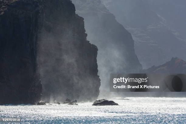 the headland of aldea on gran canaria - aldea foto e immagini stock