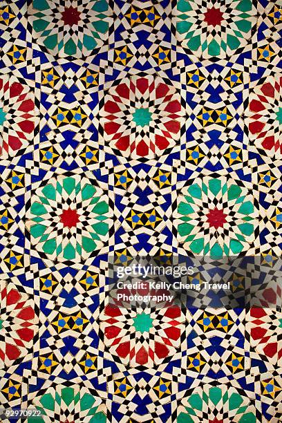 moroccan mosaics - dar el makhzen stock pictures, royalty-free photos & images