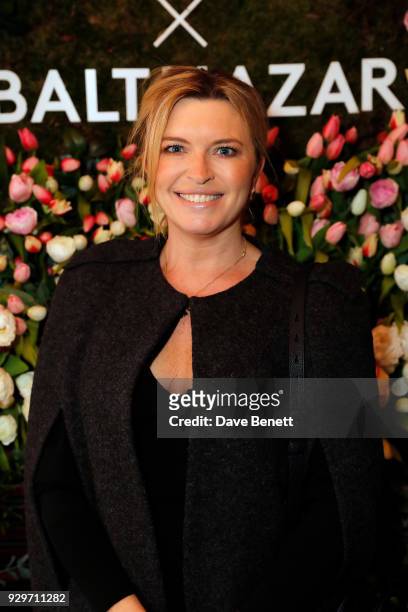 Tina Hobley attends Balthazar launch afternoon tea collaboration with FLOWERBX on March 9, 2018 in London, England.