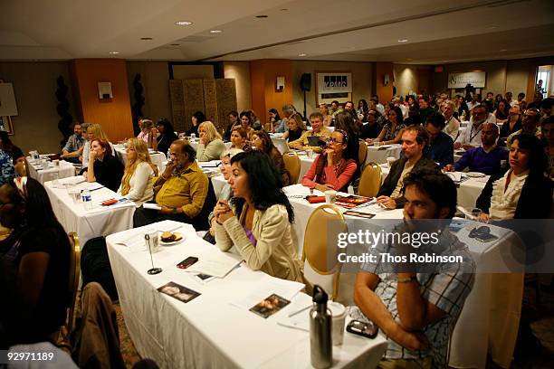 Guests attend day 7 of the 2009 American Film Market, The New Hollywood Movie Studio: New Power for the Independent Filmmaker Found in the World of...