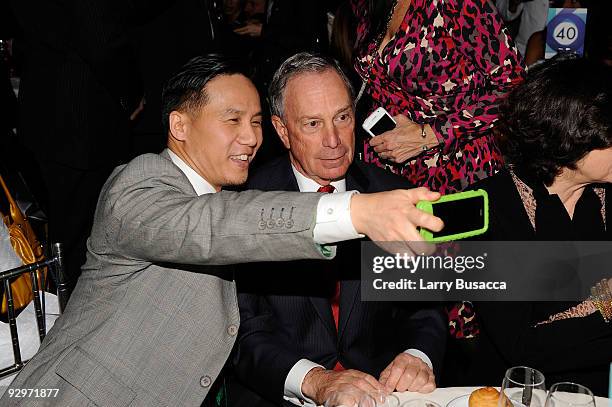 Actor B.D. Wong and New York Mayor Michael Bloomberg attend The 2009 Emery Awards and 30th Anniversary of the Hetrick-Martin Institute at Cipriani,...