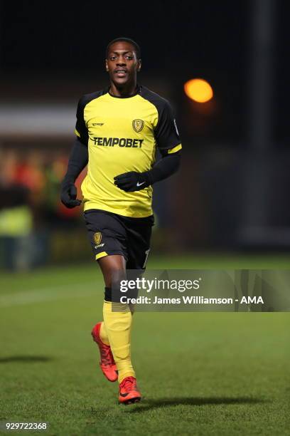 Marvin Sordell of Burton Albion during the Sky Bet Championship match between Burton Albion and Brentford the at Pirelli Stadium on March 6, 2018 in...