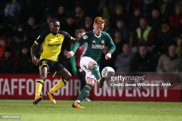 Ryan Woods of Brentford during the Sky Bet Championship match between Burton Albion and Brentford the at Pirelli Stadium on March 6, 2018 in...