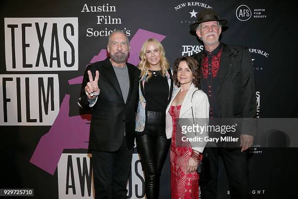 John Paul DeJoria, Eloise DeJoria, Christy Pipkin and Turk Pipkin attend the 2018 Texas Film Awards at AFS Cinema on March 8, 2018 in Austin, Texas.