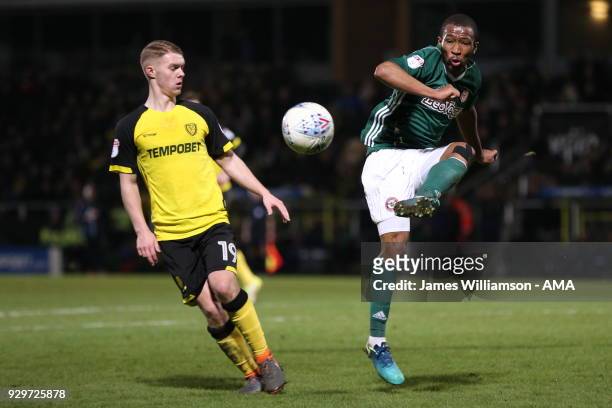 Kamohelo Mokotjo of Brentford during the Sky Bet Championship match between Burton Albion and Brentford the at Pirelli Stadium on March 6, 2018 in...
