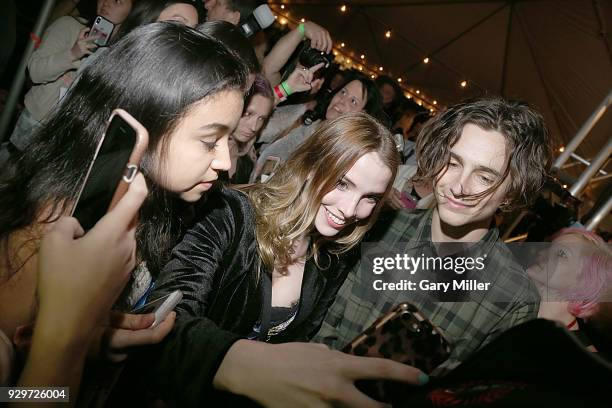 Timothee Chalamet attends the 2018 Texas Film Awards at AFS Cinema on March 8, 2018 in Austin, Texas.