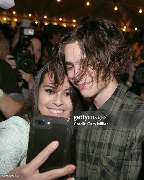 Timothee Chalamet attends the 2018 Texas Film Awards at AFS Cinema on March 8, 2018 in Austin, Texas.