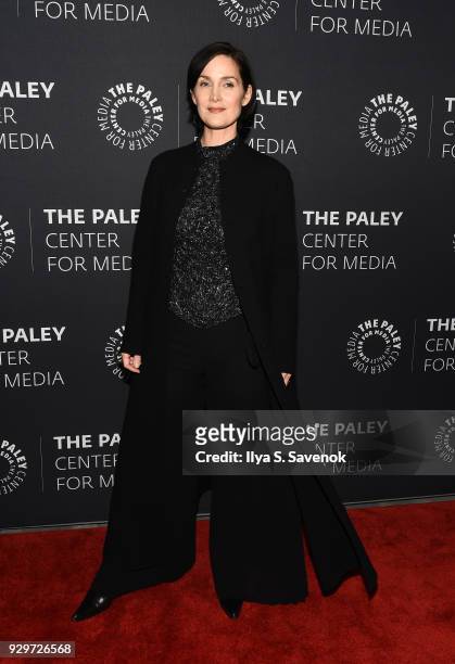 Actress Carrie Anne Moss attends The Paley Center For Media Presents: An Evening With Jessica Jonesat The Paley Center for Media on March 8, 2018 in...
