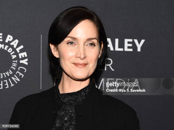 Actress Carrie Anne Moss attends The Paley Center For Media Presents: An Evening With Jessica Jonesat The Paley Center for Media on March 8, 2018 in...