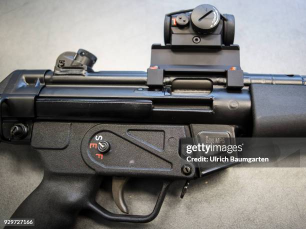 Weapons from Germany for the world. Symbol photo on the topics Heckler& Koch, arms trade, illegal arms trade, arms sales, Justice, etc. The picture...