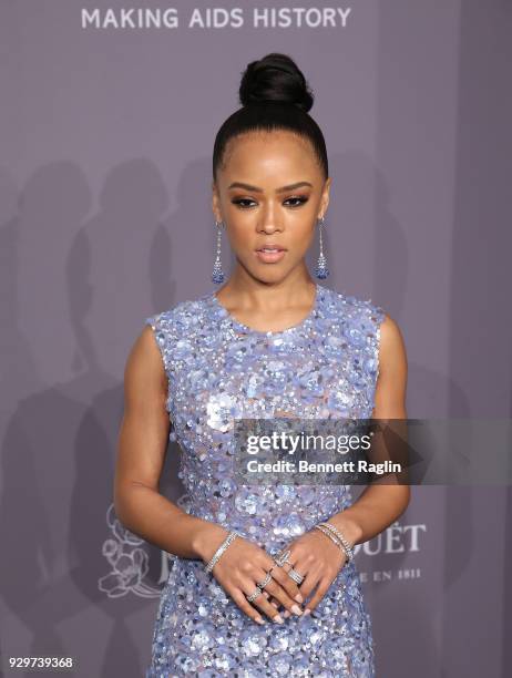 Actress Serayah McNeill attends the 2018 amfAR Gala New York at Cipriani Wall Street on February 7, 2018 in New York City.