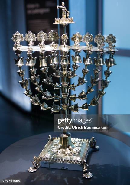 Museum Judengasse in Frankfurt/Main. Hanukkah candlestick .