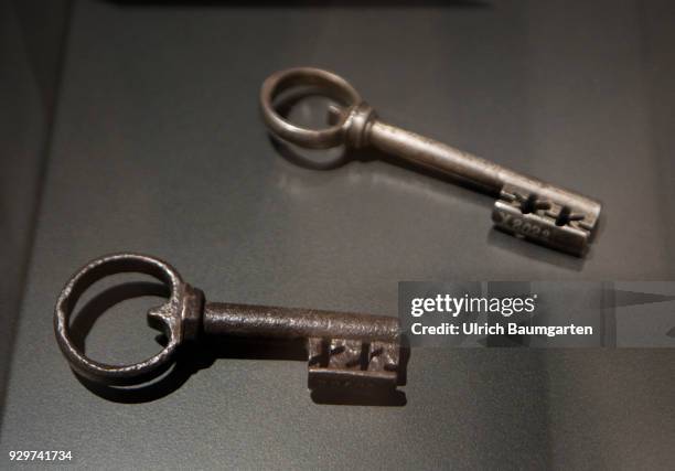 Museum Judengasse in Frankfurt/Main. Keys for money or documentary chests.