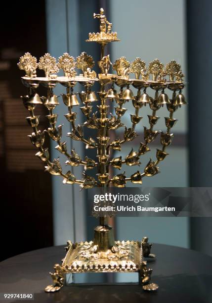 Museum Judengasse in Frankfurt/Main. Hanukkah candlestick .