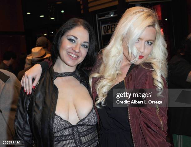 Madeline Menville and Gabby at the Film Opening of 'Return to Return to Nuke 'Em High Aka Vol. 2 ' held at Laemmle's Ahrya Fine Arts Theatre on March...