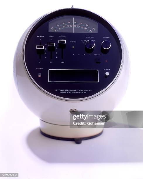 retro 8-track player - personal cassette player stockfoto's en -beelden