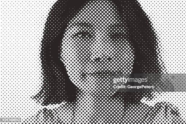 close up of east asian woman making funny expression - portrait stock illustrations