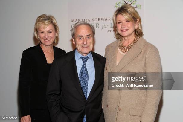 Founder of the The Daily Beast, Tina Brown, journalist Harry Evans and Martha Stewart attend the 2nd annual Martha Stewart Center for Living at Mount...