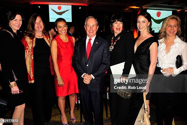 Diane Taylor, Patti Harris, Zainab Salbi, New York City Mayor Michael Bloomberg, Christiane Amanpour, Barbara Bush and Andi Bernstein attend the...