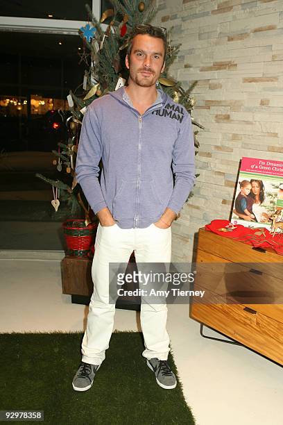 Balthazar Getty attends Anna Getty's "I'm Dreaming of a Green Christmas" Book Launch Party at Environment Furniture on November 10, 2009 in Los...