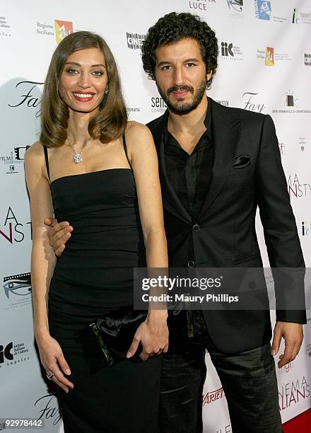 Actress Margareth Made and Francesco Scianna arrives at "Baaria" Opens Cinema Italian Style at the Egyptian Theatre on November 10, 2009 in...