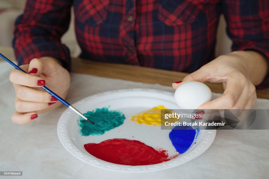 DIY handpainted easter eggs