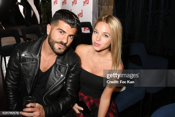 Thomas Adamandopoulos and Maddy Burciaga attend 'Les Anges10' Photocall at Espace Angie on March 9, 2018 in Paris, France.