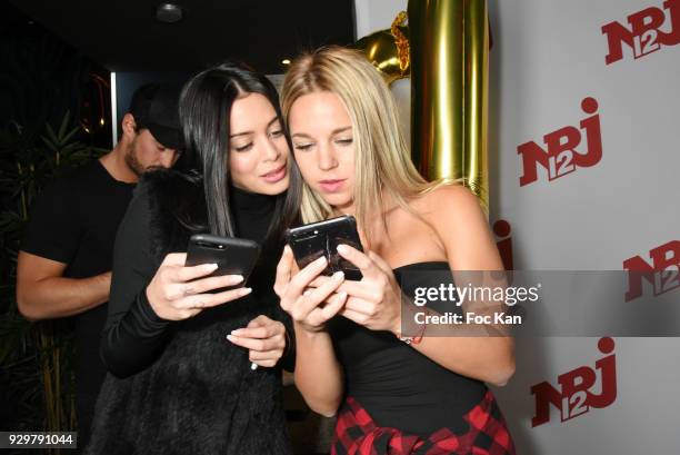 Manon Van and Maddy Burciaga attend 'Les Anges10' Photocall at Espace Angie on March 9, 2018 in Paris, France.